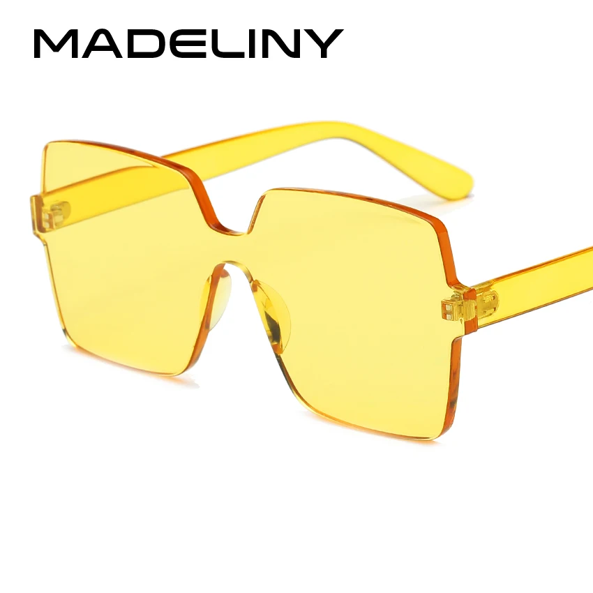 MADELINY, негабаритные Квадратные Солнцезащитные очки для женщин, карамельный цвет, винтажная ацетатная оправа, солнцезащитные очки Lentes De Sol Hombre UV400 MA197