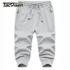 TACVASEN Men's Cotton Casual Shorts 3/4 Jogger Capri Pants Breathable Below Knee Outdoor Sports Gym Fitness Shorts with Pockets ► Photo 2/6