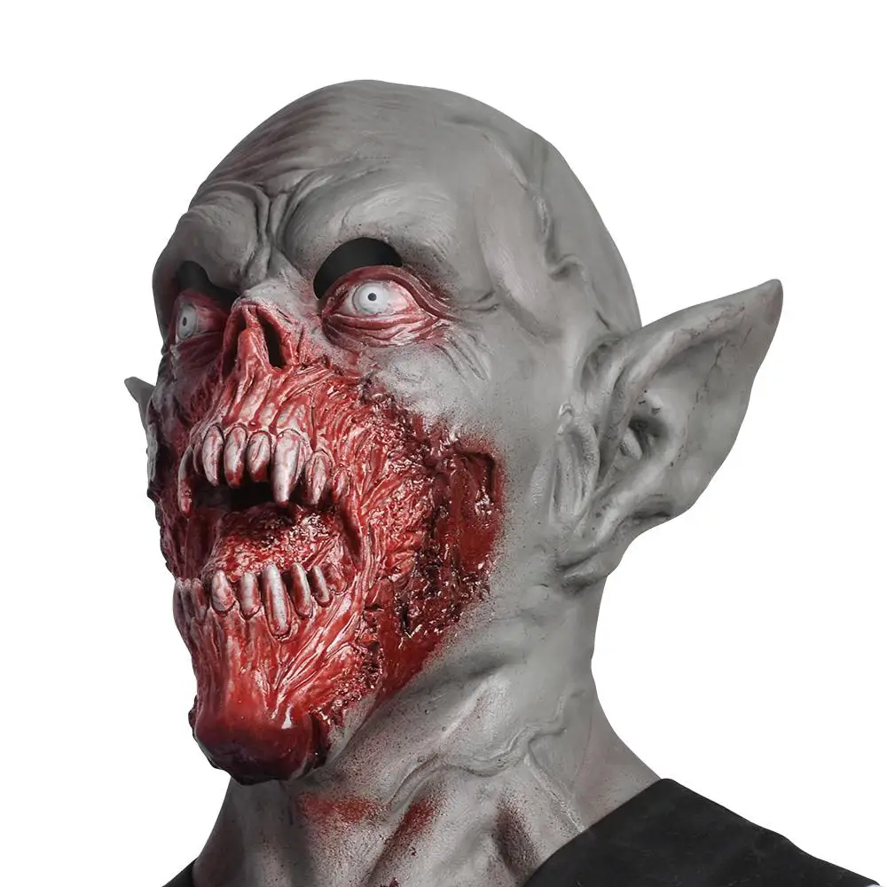 Horror Vampire Mask Full Head Eco-friendly Material Latex Mask Scary Bat Mask for Halloween Party Trick Toys