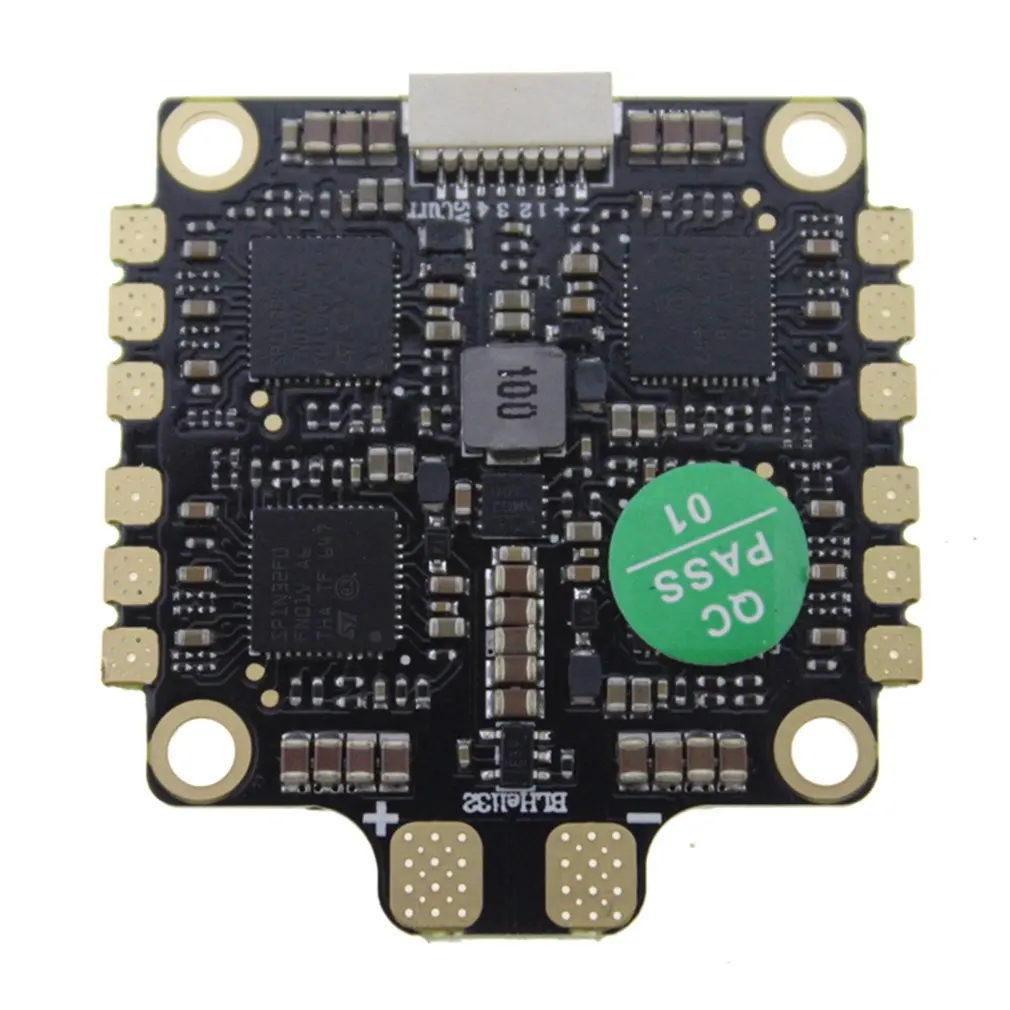 ESC 4-в-1 50A с диагональю экрана 3-6S BLHeli_32 5V 3A BEC Dshot1200 мини Размеры ESC для DIY небольшой гоночный Дрон с видом от первого лица с отводом тепла