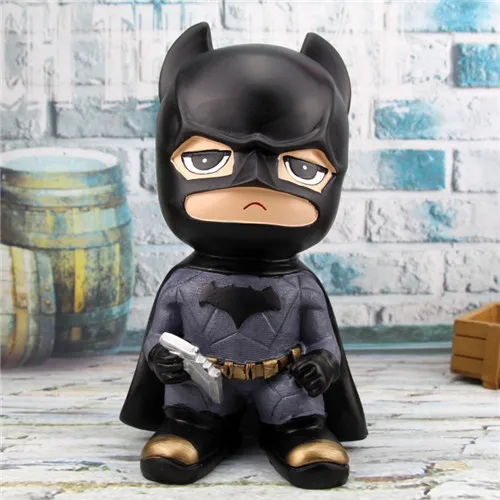 resin Marvel супергерой, Бэтмен Капитан Америка Железный человек милый копилка Dc Вселенная креативный подарок на день рождения Смола ремесло - Цвет: resin