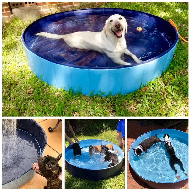 

PATWAY Outdoor swimming pool dog cat Shower Foldable Pet swimming Pool Cat Dog Water Pool Easy Carry cate dog Pet shower