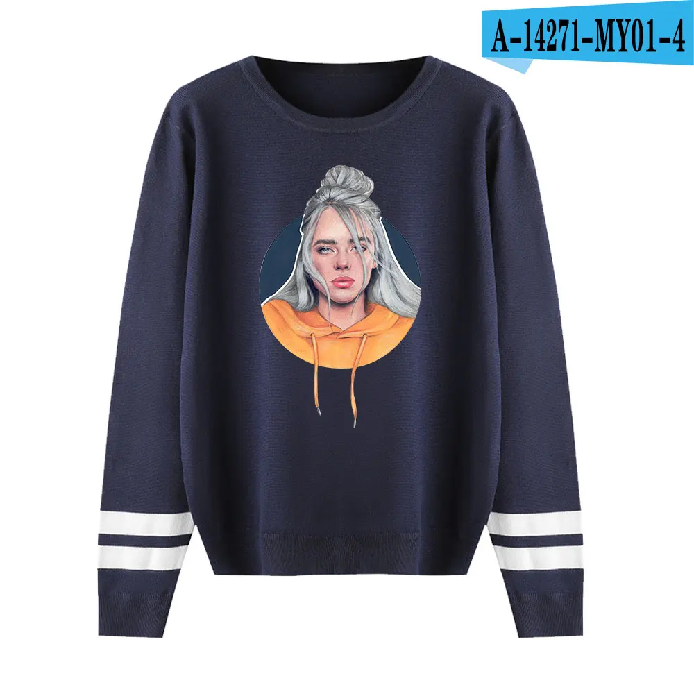 3 Billie Eilish с принтом для маленьких мальчиков и девочек свитер шерстяной свитер Мода Повседневное Для мужчин Для женщин хлопковая Спортивная одежда для детей, Детский свитер с круглым вырезом для девочек-топы; пуловеры для маленьких детей - Цвет: 3