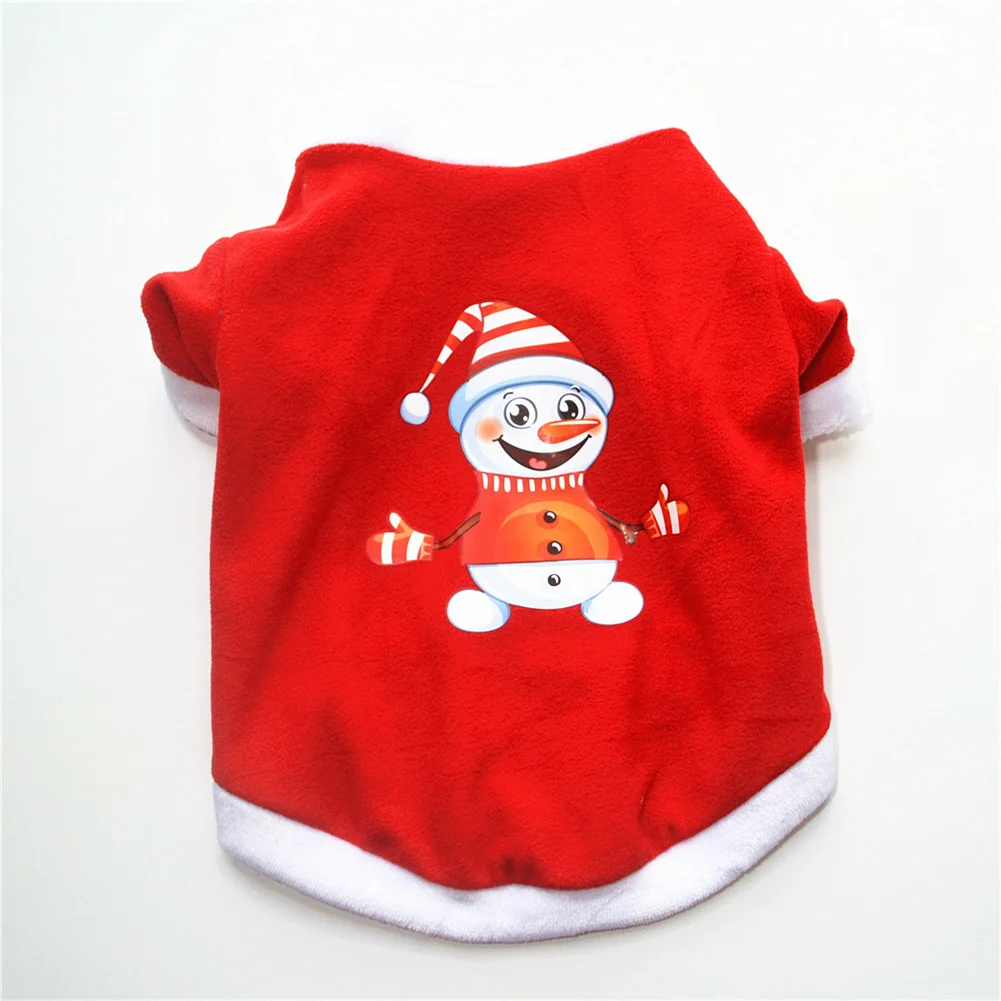 Pet Clothing Winter New Warm Fleece Embroidered Christmas Sweater Coat Jacket Chihuahua Schnauzer Puppy Dog Clothes