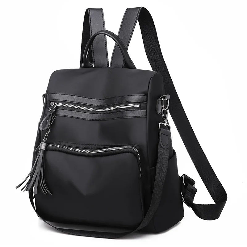 

Backpack 2019 New Style Solid Color Versatile Korean-style Cool Retro Backpack Hand Trend Oxford Cloth WOMEN'S Bag Bag