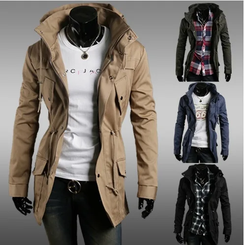 

Autumn And Winter New Style Sportsman Double Layer Men Slim Fit Jacket High Collar Solid Color Casual Coat Jk23