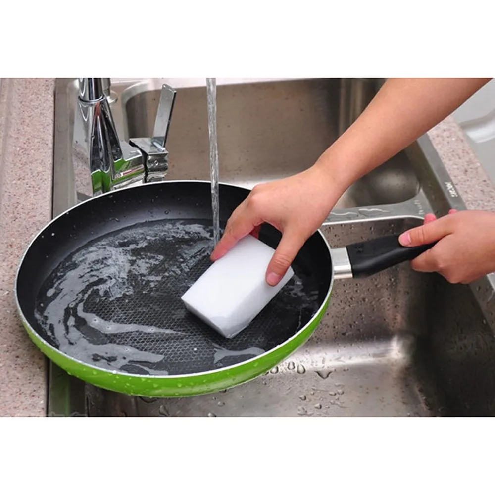 20 пачек Белая Квадратная Cutable водопоглощающая многофункциональная Чистящая губка для домашней кухни чистящие средства# YL10