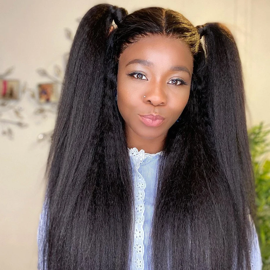 Афро Курчавые прямые бразильские волосы 3 пряди влажные и волнистые длинные