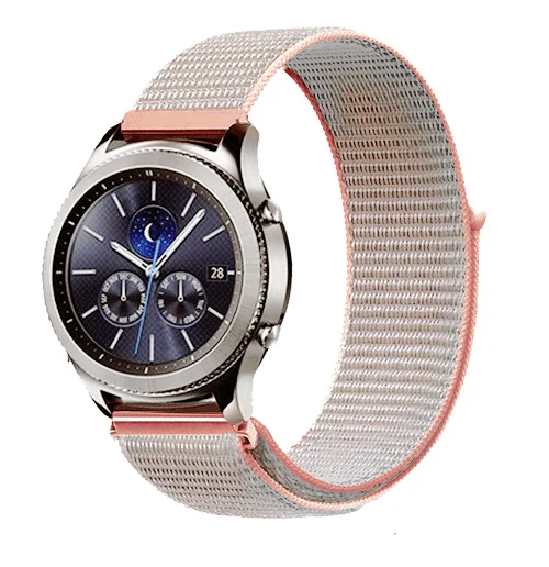 light pink 42 22 мм ремешок для часов samsung galaxy watch 46 мм 42 мм активный 2 нейлон huawei watch gt ремешок Amazfit bip gear S3 Frontier 44 40 - Цвет ремешка: light pink 42