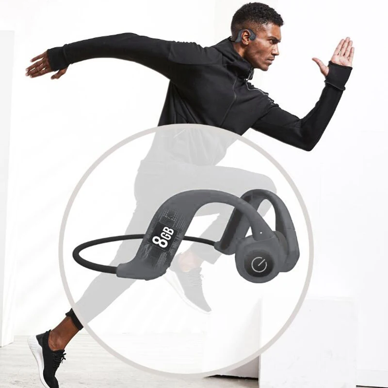 Bone Conduction Headphones Bluetooth 5.0 8GB Memory Waterproof Wireless Sports Headphones