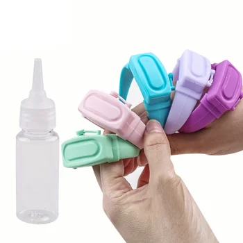

Wristband Hand Dispenser Portable Wearable Silicone Hand Sanitizer Bracelet Dispensing Pumps Disinfectant Storage Container 3pcs