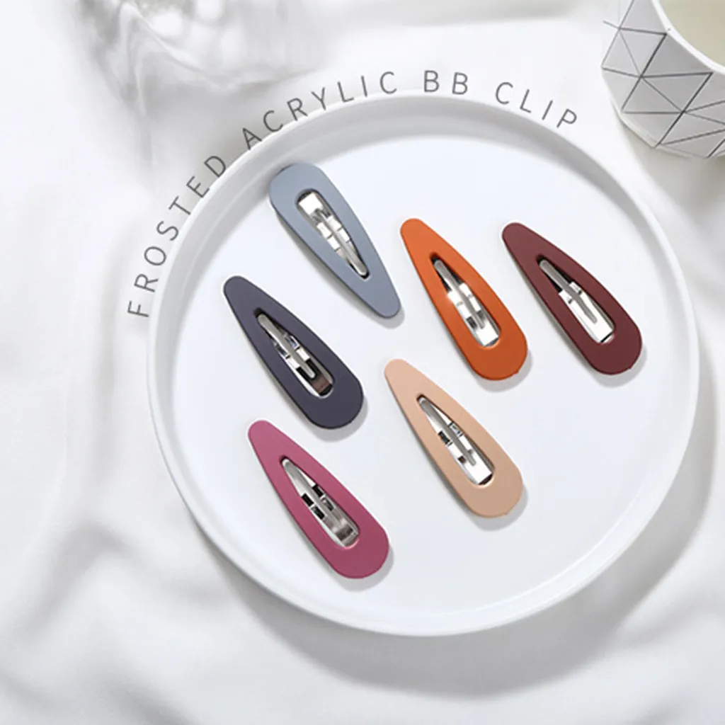 

Ins back head clip versatile Vintage Elegant Frosted Metal Geometric Duckbill Clip Hairpin Ladies ganchos para cabello mujer 05*