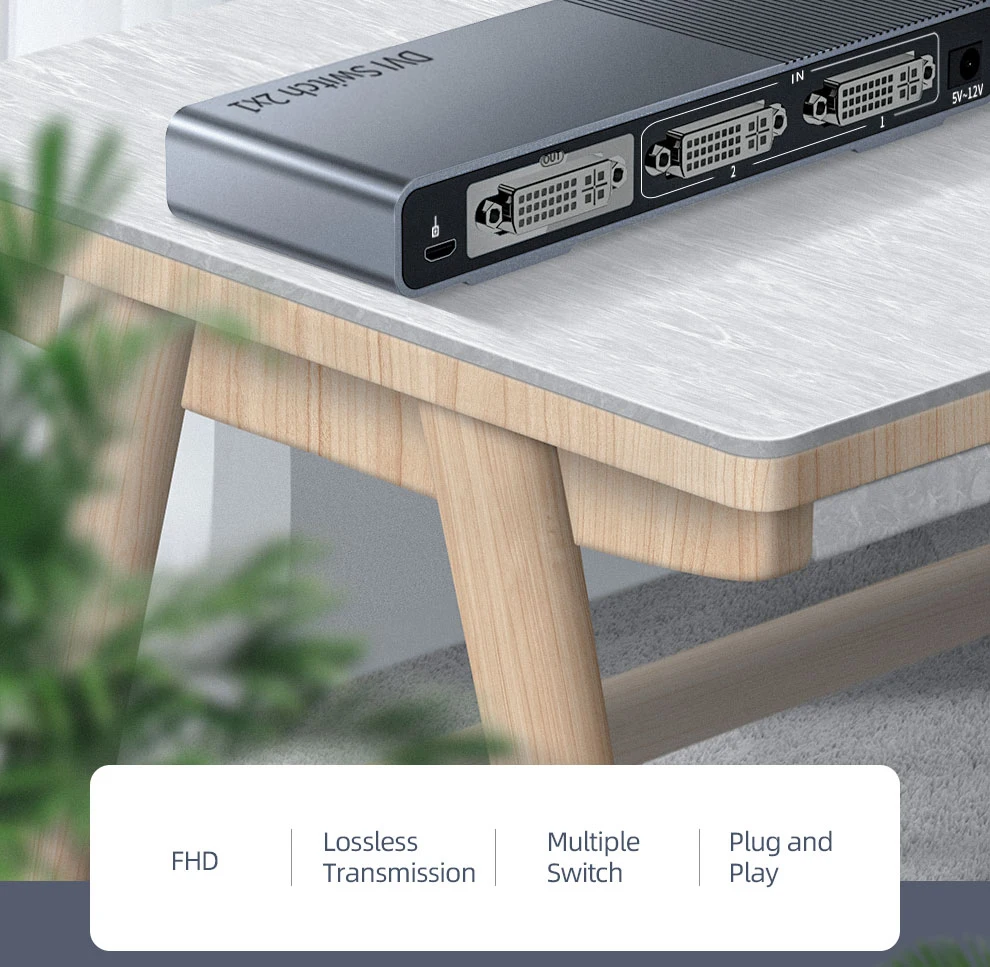 Unnlink переключатель dvi 2X1 2 в 1 выход UHD 4K 3D Визуальный FHD драйвер бесплатный ИК пульт дистанционного управления переключатель для проектора монитор компьютера