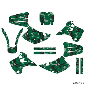 

for KAWASAKI KX 125 250 KX125 KX250 1992 1993 Full Camouflage Graphics Decals Stickers Custom Number Name 3M Matte Stickers