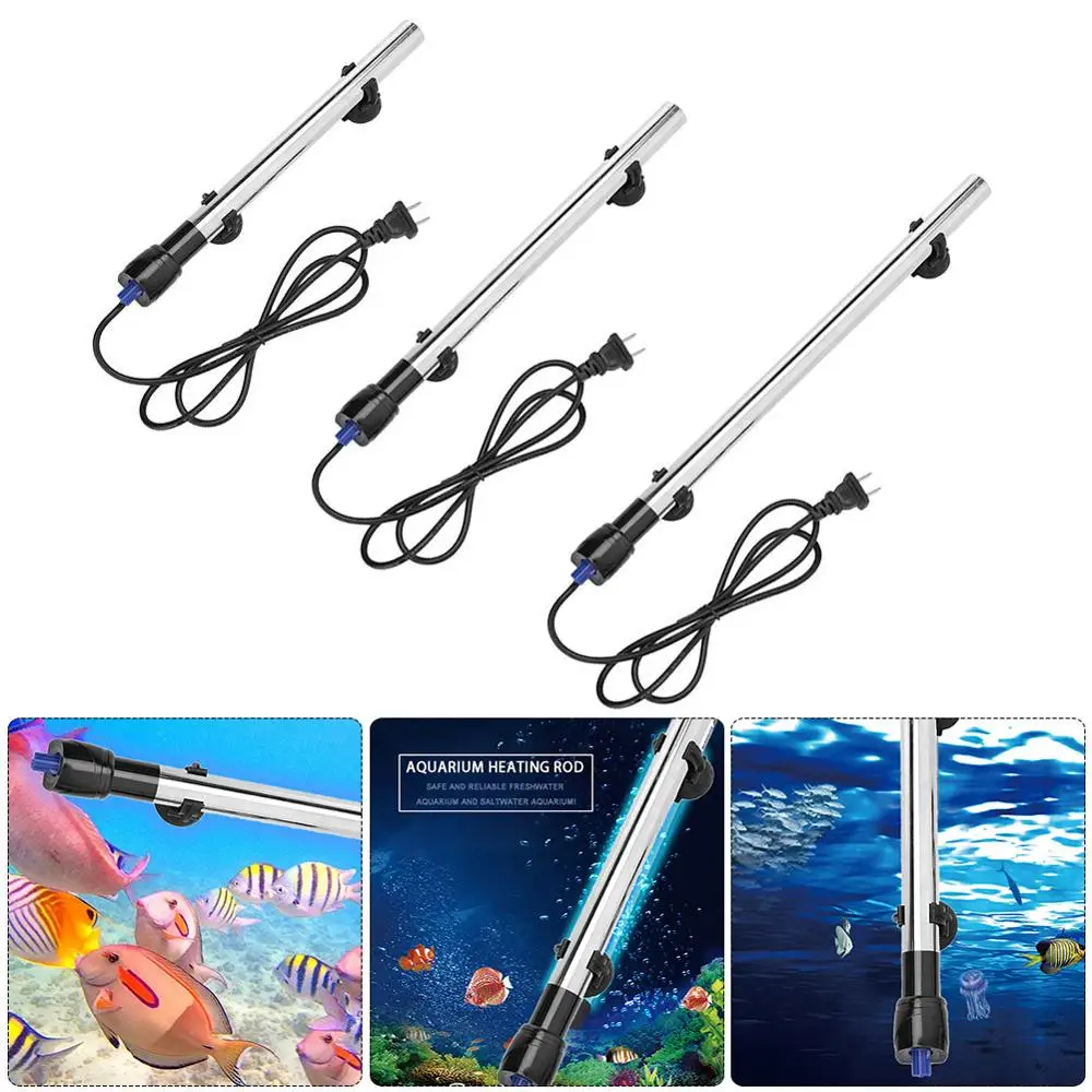 Tank Water Heating Rods Temperature Control Aquarium Stainless Steel Fish Heater for Household Bedroom Decoration | Дом и сад
