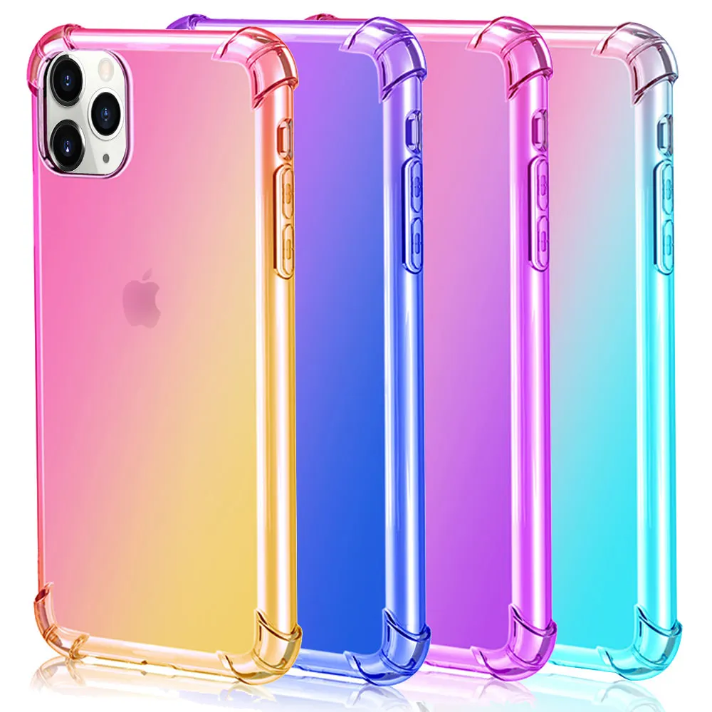 LAPOPNUT градиентный Тонкий силиконовый чехол для Iphone SE 2020 11 Pro Max Xs X Xr 8 7 Plus 6 6s
