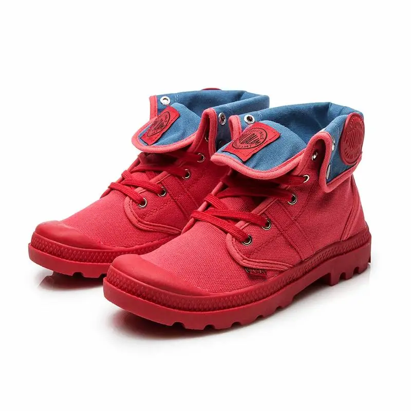 

Woman High Help Canvas Ankle Boots Women European Flat Platform Ladies Gladiator Military Boots Shoes High Quality