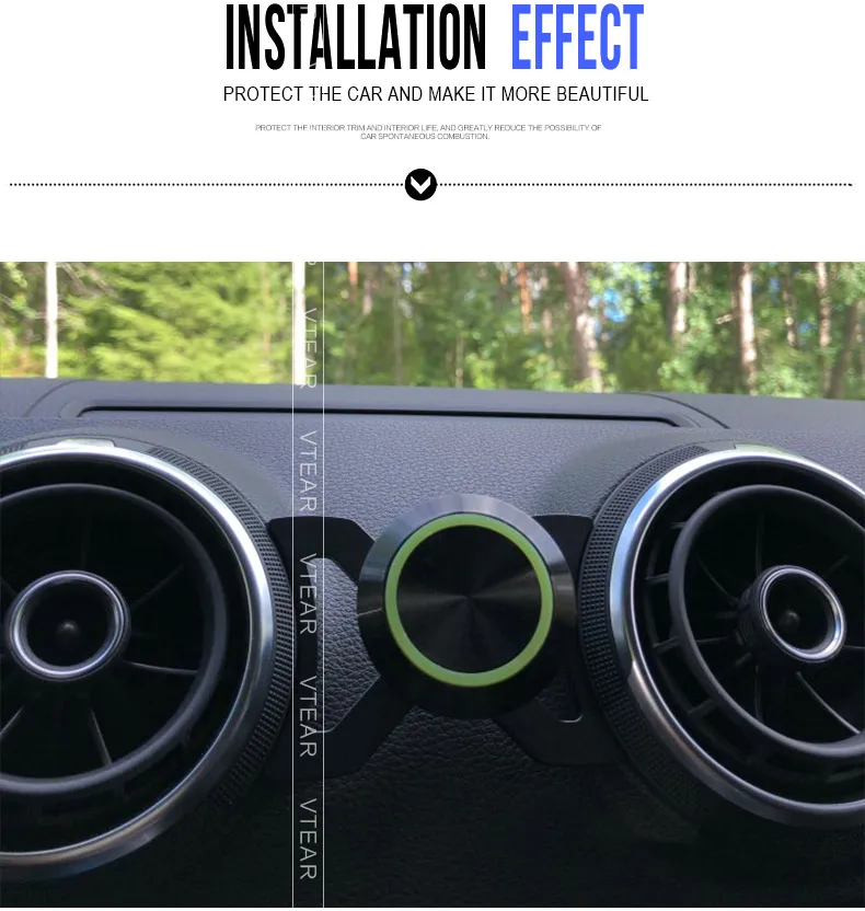 Vtear for Audi A3 Q2L car phone holder rotary air vent outlet mount bracket car-styling 360 degree stand accessories interior