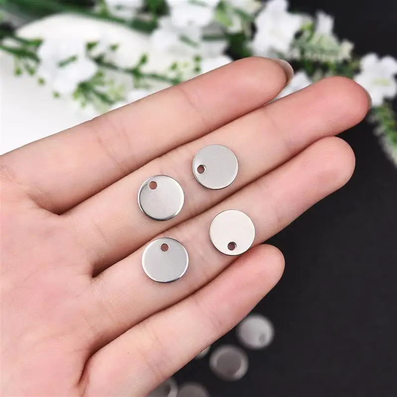 Stainless Steel Pendants Embossing Charm DIY Earrings Bracelet 3 H81250eab327c4bc3909ee498b0763e60r