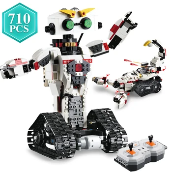 

Technic RC Robot Car Building Blocks Creator Expert Mechanical Track Rechargable Remote Control Car Bricks Boys Toys Gift
