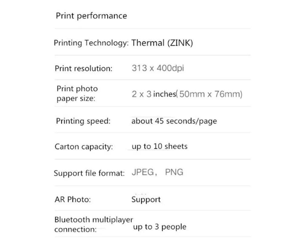 Xiaomi mijia AR Printer 300dpi Portable Photo Mini Pocket With DIY Share 500mAh picture printer pocket printer work with mijia (1)