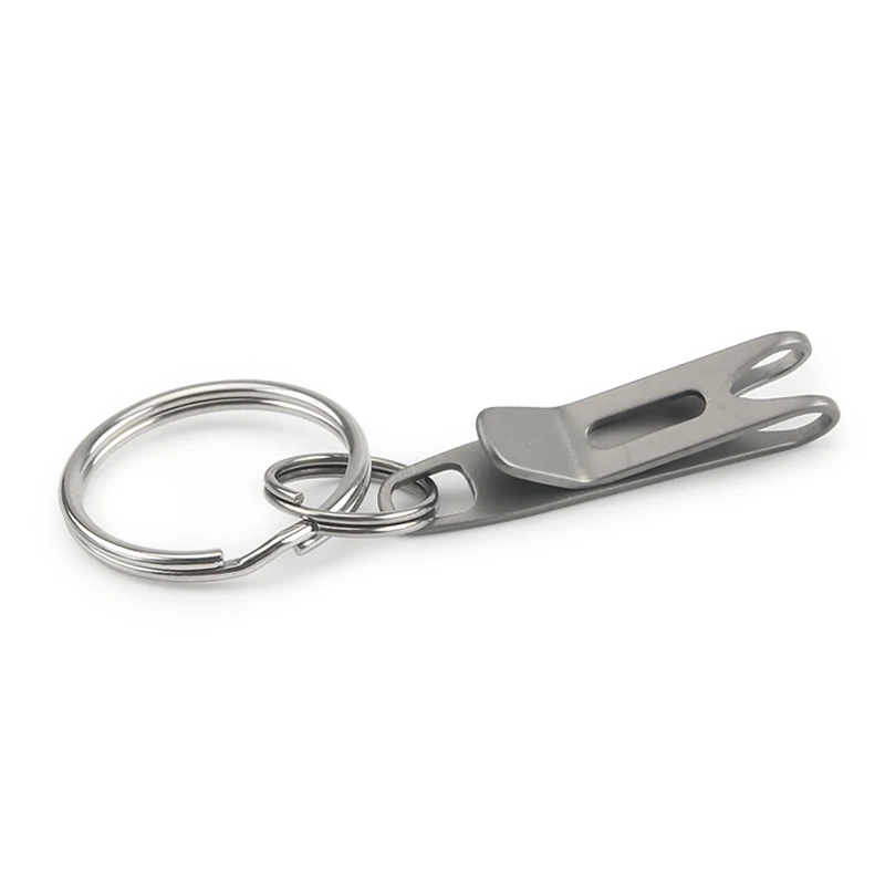 Key Ring 1PC Titanium Clasp Titanium Alloy Outdoor EDC Tool Buckle Hook