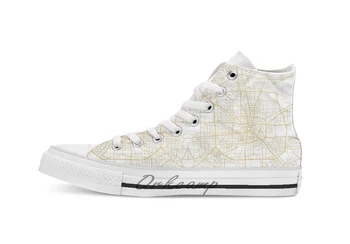 

HOUSTON TEXAS CITY STREET MAP ART breathable Casual High Top lace-up Canvas shoes sneakers Drop shipping