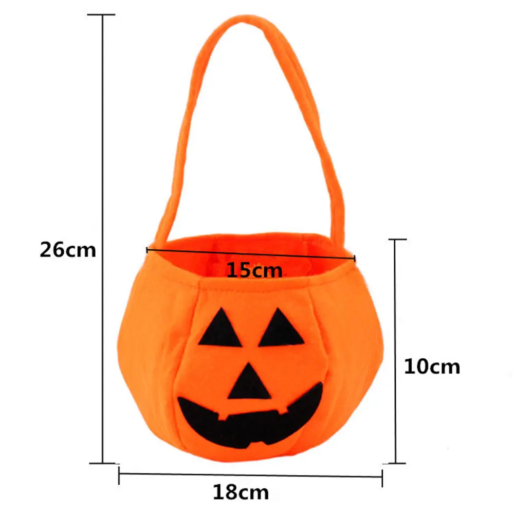 Orange Pouches Food Packingbag Cute Candy Bag Handbags Non-Woven Fabric Fashion Party Carrier Bag Gifts Halloween