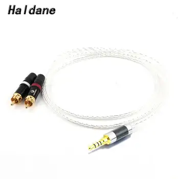 

Haldane HIFI Silver Plated 3.5mm TRRS Balanced Mlale to Dual 2x RCA Male Audio Adapter Cable 3.5mm TRRS to RCA Balanced Cable
