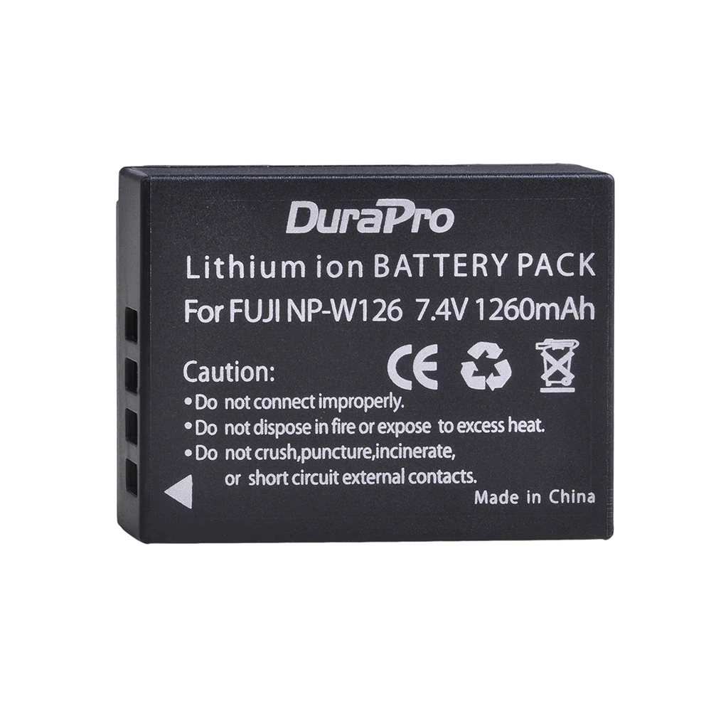 Batteria e caricatore doppio per Fuji NP-W126 - 1260mAh 16
