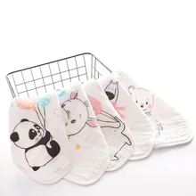 30*30 6 слоев милые панды Мультяшные детские нагрудники маленький, квадратный, мягкий хлопок полотенце для новорожденных мягкая бандана нагрудники для ребенка белые детские вещи