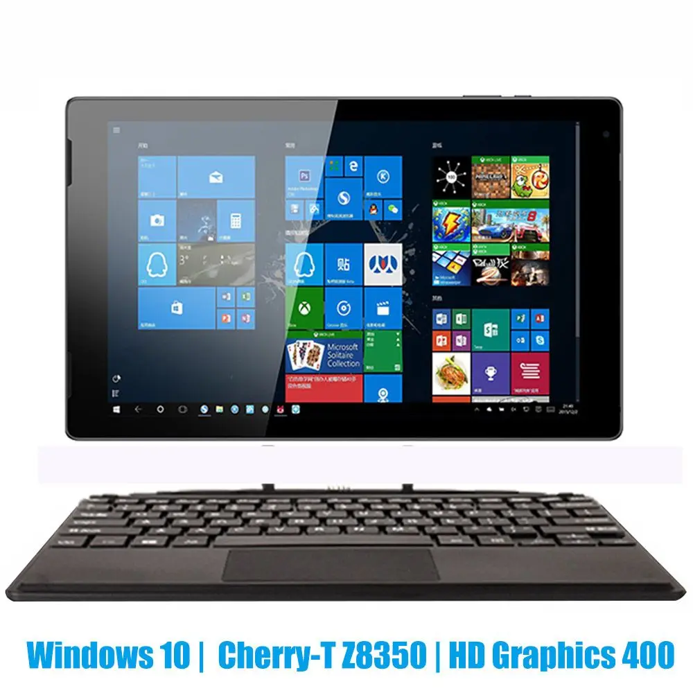 

10.1 inch tablet PC Windows 10 Intel 8350 Quad Core 4GB RAM 32GB ROM Type-C 2 in 1 Tablet with Keyboard Dual Camera HDMI 6000mAh
