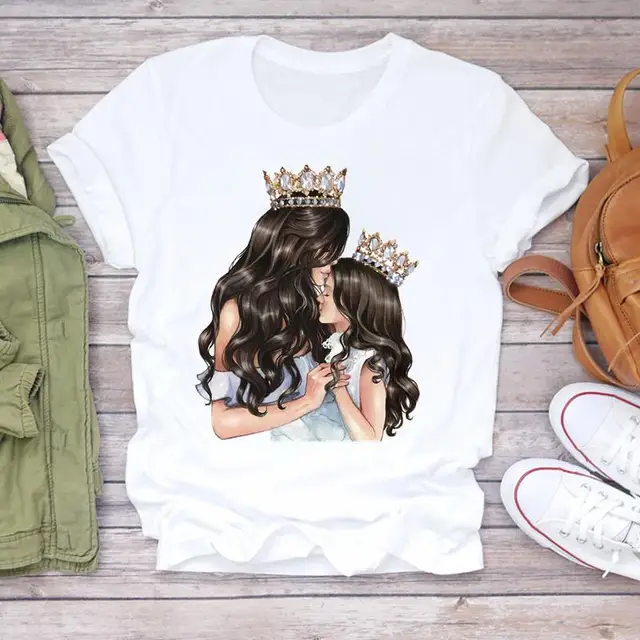 Women Cartoon Super Mom Life Momlife Mama Mother Summer Print Lady T-shirts Top T Shirt Ladies Womens Graphic Female Tee T-Shirt CZ24115