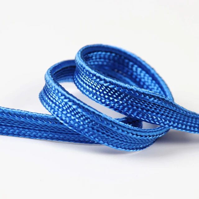 Decorative Blue Braid Trim Made in Italy Vintage Braided