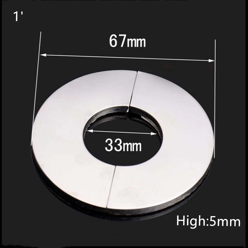 1PC 1/2' 3/4' 1' Faucet Shower Pipe Plug Wall Faucet Hole Stainless Steel Cover Wall Hole Cover Telescopic Decorative