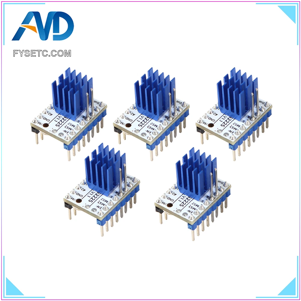 6 шт. TMC S2225 V1.1 шаговый двигатель драйвер Stepsticks Mute драйвер UART заменить TMC2208 TMC2209 256 Microsteps 2A пик TMC2225