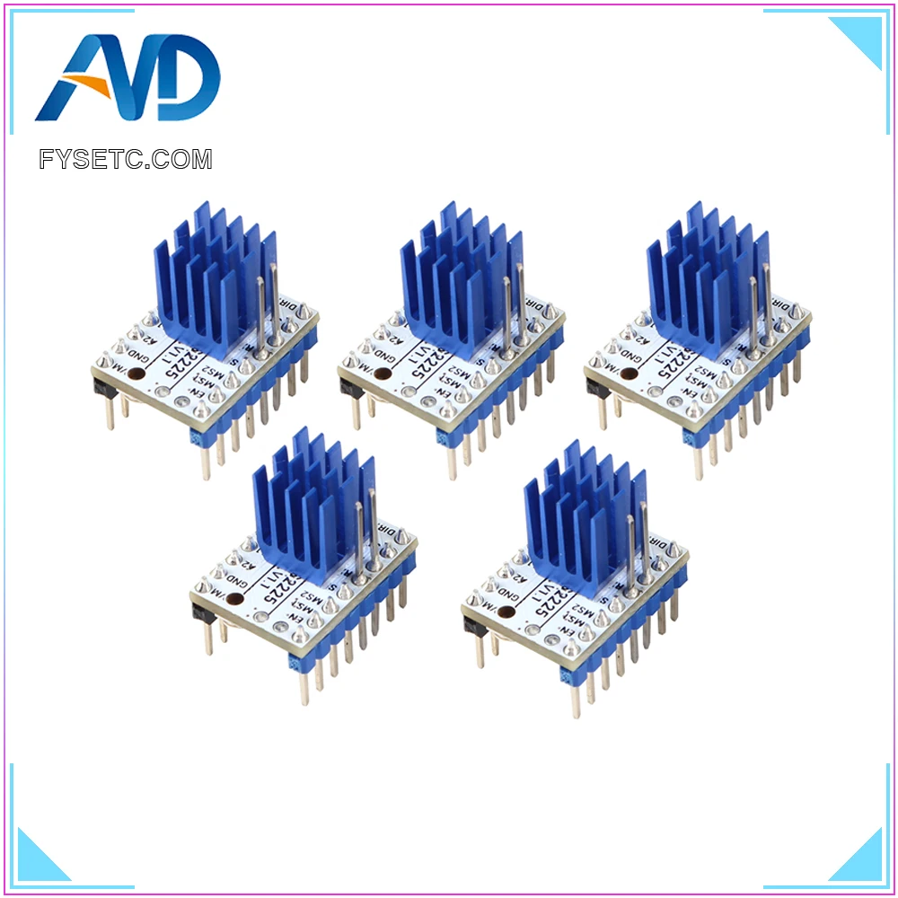 6 шт. TMC S2225 V1.1 шаговый двигатель драйвер Stepsticks Mute UART заменить TMC2208 TMC2209 256 Microsteps 2A
