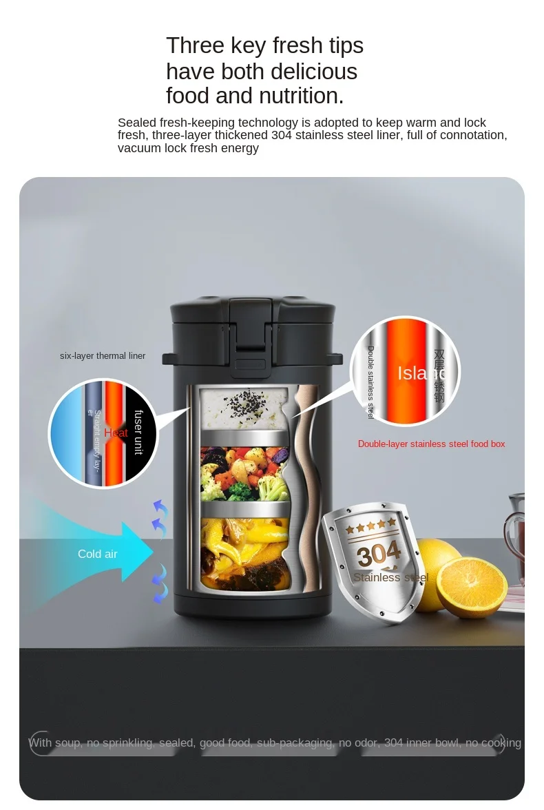 do alimento quente isolado da multi-camada dos