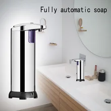 Горячая Инфракрасный датчик движения нержавеющая сталь Бесконтактный автоматический дозатор мыла с водонепроницаемой основой TI99