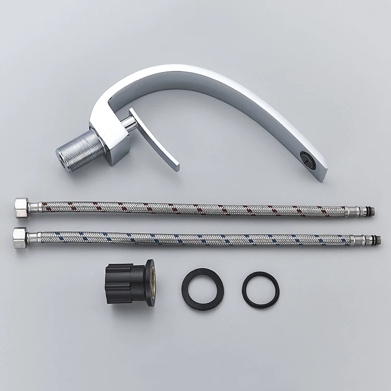 Chrome and Multicolored Brass Bathroom Faucet Basin Sink Faucet Single Handle Cold and Hot Mixer Taps Beautiful Curve Design basin faucet bathroom faucet
