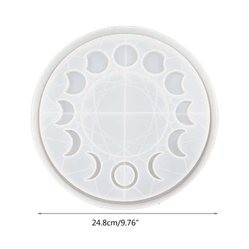 

Star Moon Clock Dial Resin Mold Lunar Eclipse Moon Phase Ornament Silicone Mould 1XCA