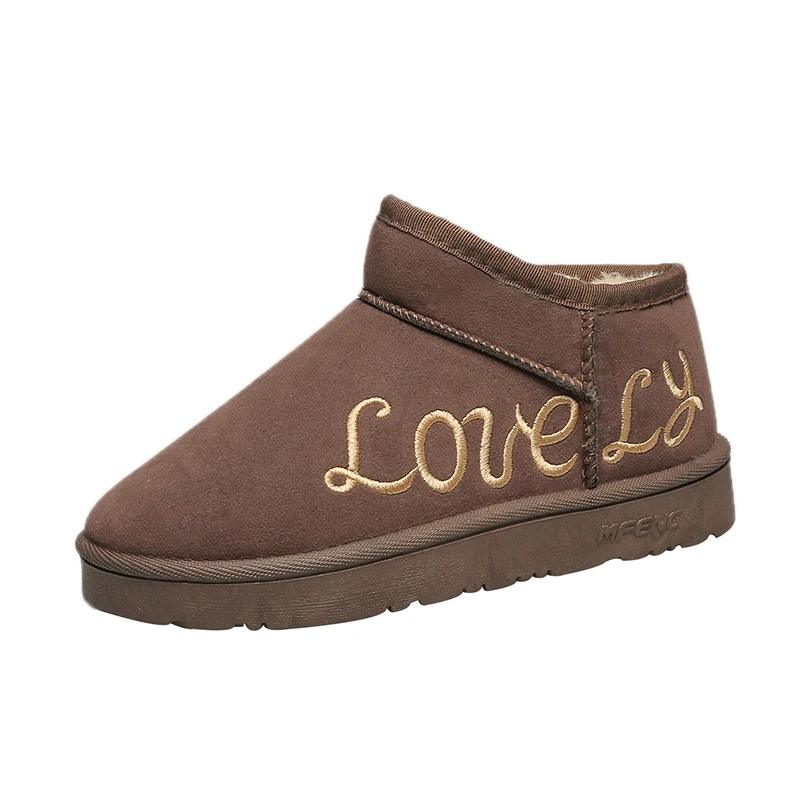 

Snow Boots Woman 2019 Winter Women Ankle Boot Korean Fashion Plus Size Non-slip Flat Booties Keep Warm Ladies Shoes Botas Mujer