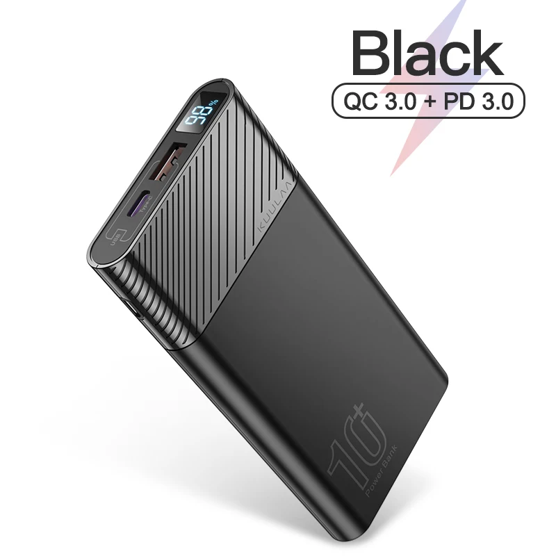 Внешний аккумулятор 10000 мАч QC PD 3 0 быстрая зарядка внешний USB зарядное устройство