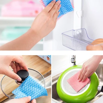 

5 Packs Microfiber Disposable Kitchen Towel Household Nonwovens Cleaning Cloth Dish Towel Kitchen Accessories wholesale