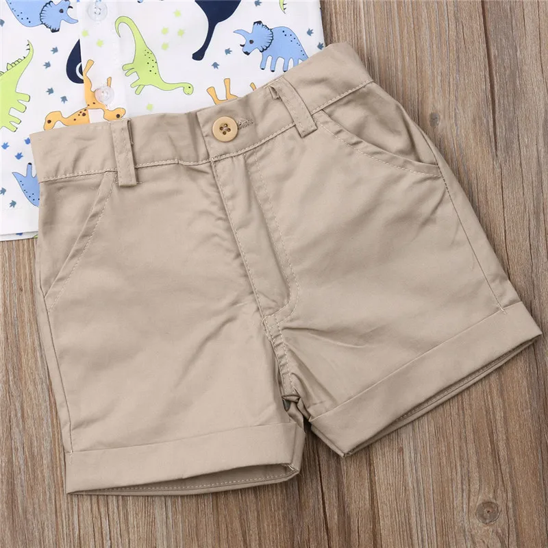 Коллекция года, летние комплекты одежды повседневная детская футболка с принтом динозавров для мальчиков+ шорты, штаны комплекты детской одежды из 2 предметов