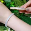 CWWZircons Luxury Baguette CZ Cubic Zircon Round Open Bangle Bracelet New Trendy Brand Women Party Wedding Bridal Jewelry BG042 6
