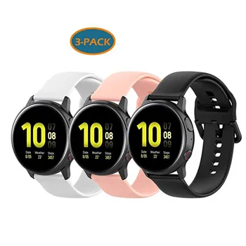 

3pcs Soft Silicone Watchband for Samsung Galaxy Watch Active 2 40mm 44mm Galaxy Watch 42mm Sport Waterproof Bracelet Band Strap
