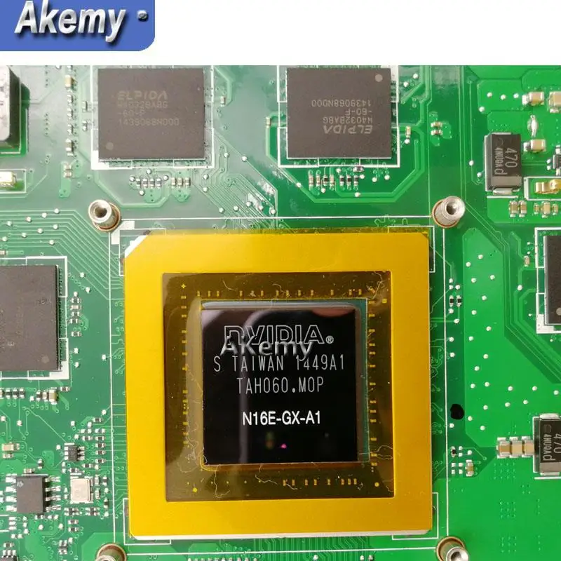 Akemy G751JY Motherboard For Asus G751JY G751JT  G751J G751 Laptop motherboard Mainboard i7-4700/4710/4720HQ  GTX980M/4GB