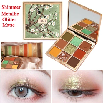 

9 Color/Palette Shimmer Eyeshadow Eyes Beauty Makeup Glitter Waterproof Long Lasting Eye Shadow Palette Powder Eye Cosmetics