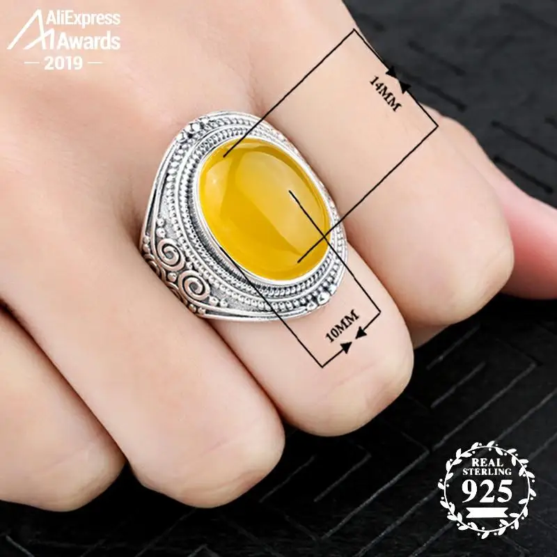 Womens 925 Sterling Silver Green Jade Cocktail 1014mm Ring 8